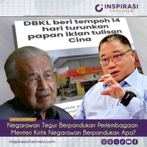 Menteri Pelancongan Kritik Tun Dr Mahathir
